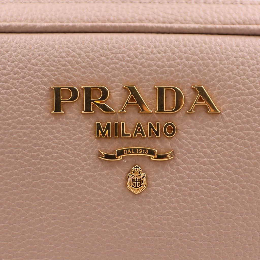 Prada Vitello Phenix Beige Camera Bag