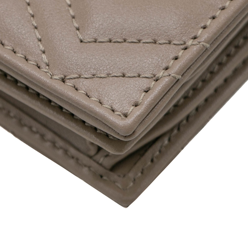 Gucci GG Marmont Card Case Wallet Beige 466492
