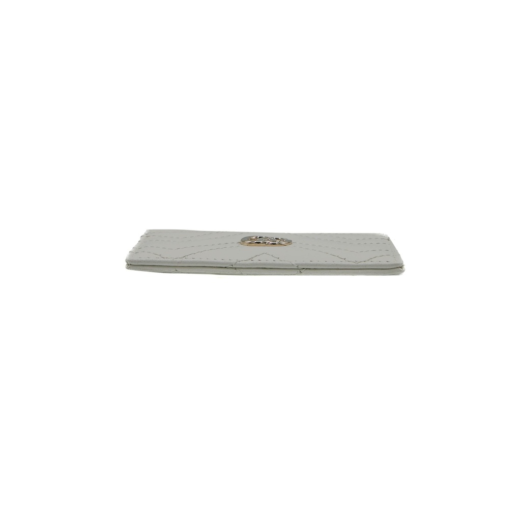 Gucci GG Matelasse Chevron Marmont Card Case White 443127
