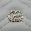 Gucci GG Matelasse Chevron Marmont Card Case White 443127