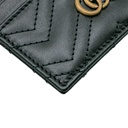 Gucci GG Matelasse Chevron Marmont Card Case Black 443127