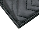 Gucci GG Matelasse Chevron Marmont Card Case Black 443127