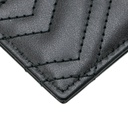Gucci GG Matelasse Chevron Marmont Card Case Black 443127