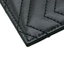 Gucci GG Matelasse Chevron Marmont Card Case Black 443127