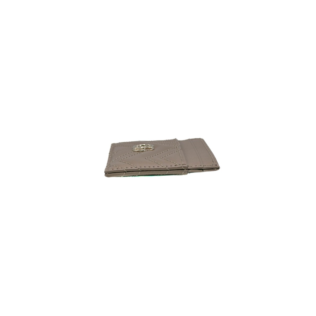 Gucci GG Matelasse Chevron Marmont Card Case Beige 443127