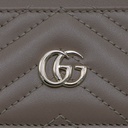 Gucci GG Matelasse Chevron Marmont Card Case Beige 443127