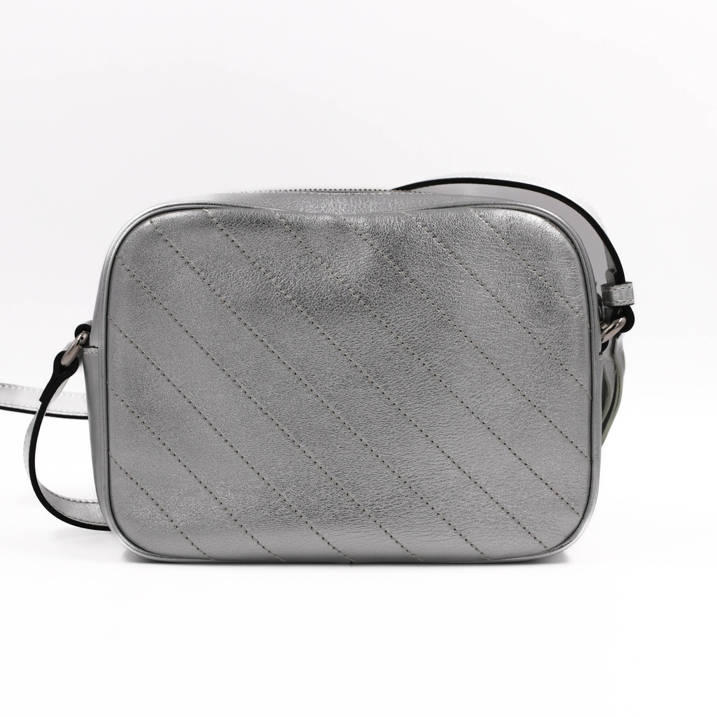 Gucci Blondie Shoulder Bag Leather Silver 742360