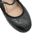 Christian Dior Ballet Black Quilted Cannage Calfskin In Size 36 1/2