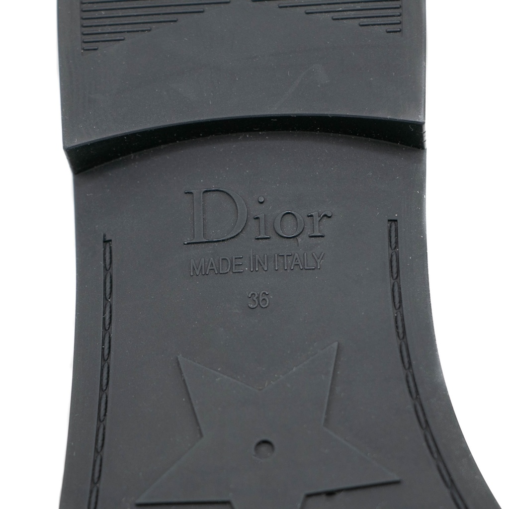 Christian Dio(r)evolution Slide Shiny Technical Fabric with Deep Blue Dior Oblique Print In Size 36