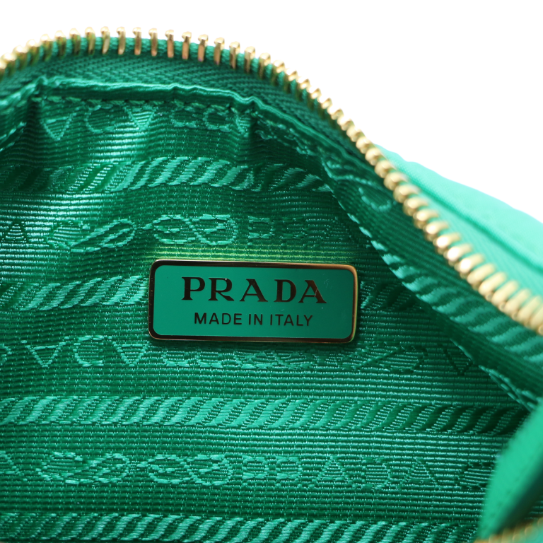 Prada Re-Edition 1995 Padded Green Shoulder Bag