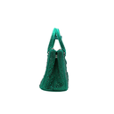 Prada Galleria Satin Mini Bag with Crystals Green