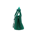 Prada Galleria Satin Mini Bag with Crystals Green