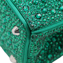 Prada Galleria Satin Mini Bag with Crystals Green