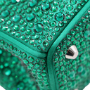 Prada Galleria Satin Mini Bag with Crystals Green