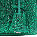 Prada Galleria Satin Mini Bag with Crystals Green