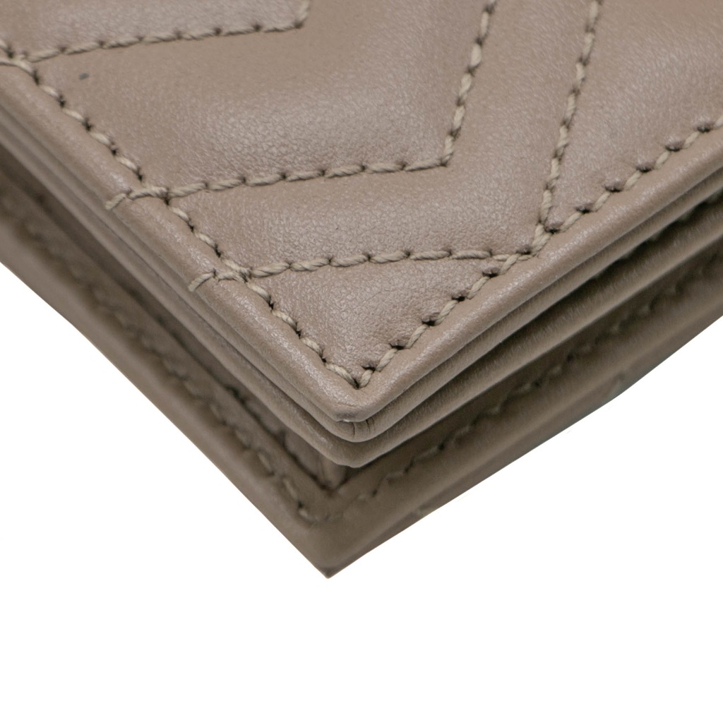 Gucci GG Marmont Card Case Wallet Beige 466492.