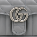 Gucci GG Marmont Matelasse Small Grey Bag 446744