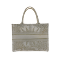 Christian Dior Canvas Embroidered Medium Rêve d'Infini Book Tote Gold