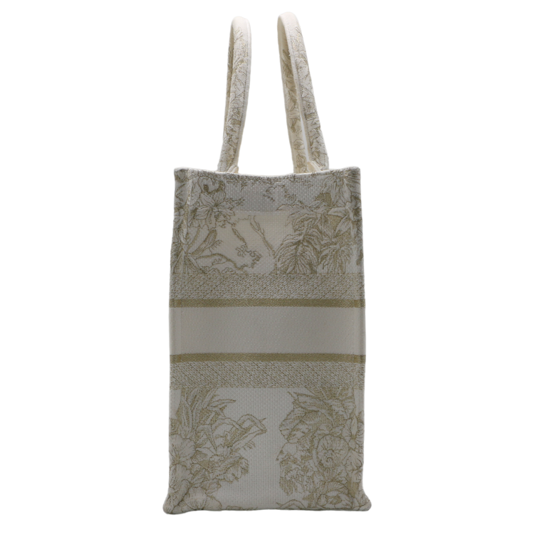 Christian Dior Canvas Embroidered Medium Rêve d'Infini Book Tote Gold