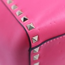 Valentino Vitello Small Rockstud Top Handle Pink Bag