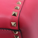 Valentino Vitello Small Rockstud Top Handle Pink Bag
