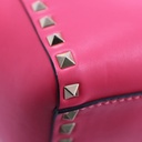 Valentino Vitello Small Rockstud Top Handle Pink Bag