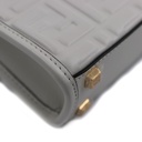 Fendi Zucca Sunshine Shopper Small Leather Handbag White