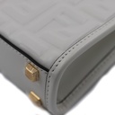 Fendi Zucca Sunshine Shopper Small Leather Handbag White