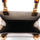 Fendi Zucca Sunshine Shopper Small Leather Handbag White