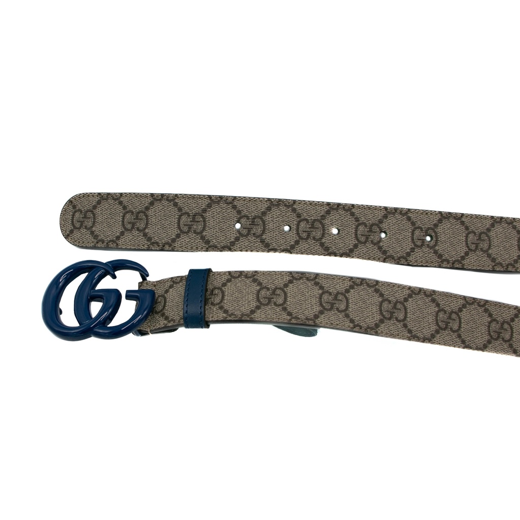 Gucci Blue GG Buckle Supreme Leather 85 34 414516