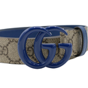 Gucci Blue GG Buckle Supreme Leather 85 34 414516
