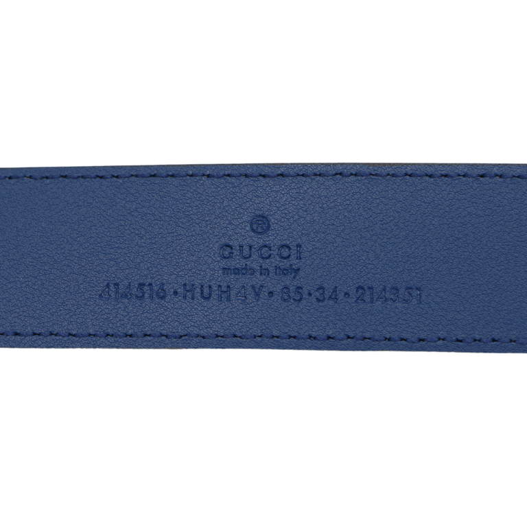 Gucci Blue GG Buckle Supreme Leather 85 34 414516