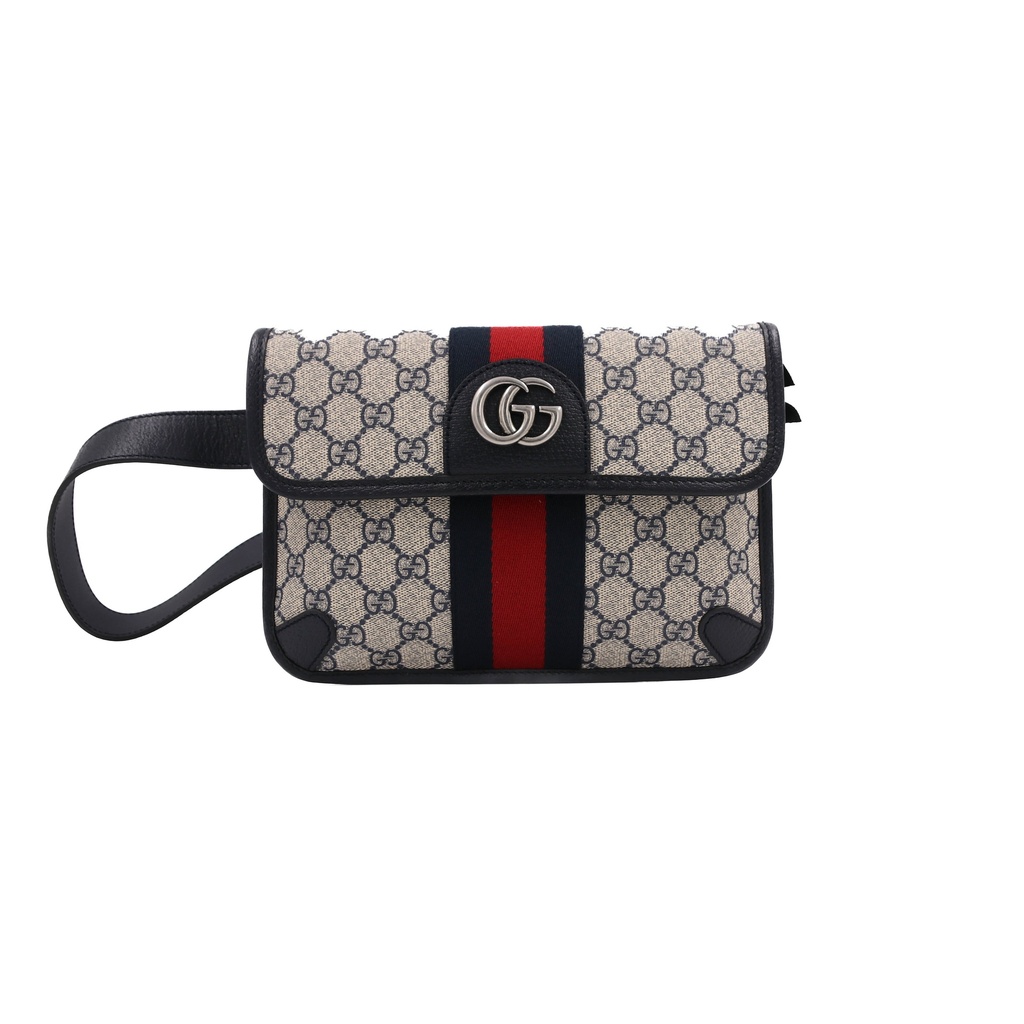 Gucci GG Supreme Waist Bag Navy Blue 674081