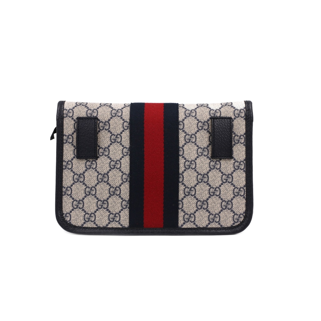 Gucci GG Supreme Waist Bag Navy Blue 674081