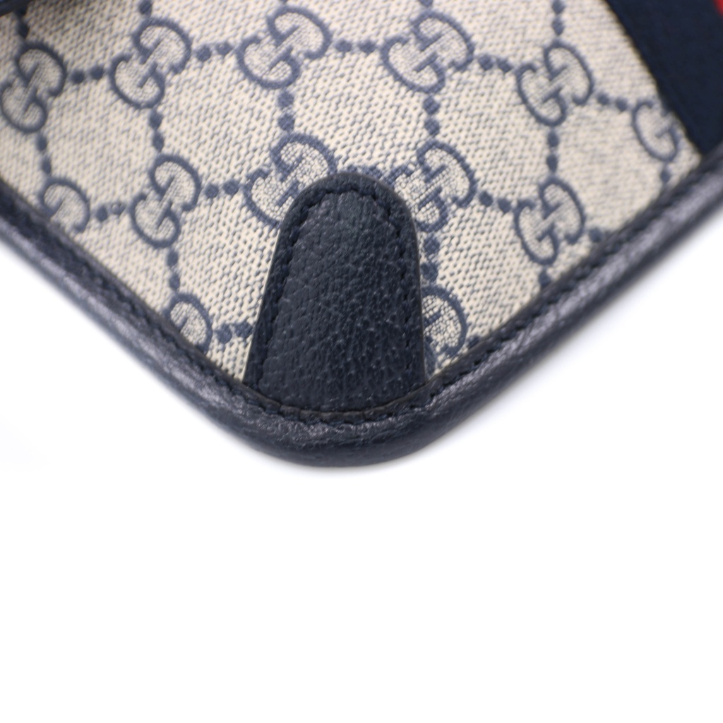 Gucci GG Supreme Waist Bag Navy Blue 674081