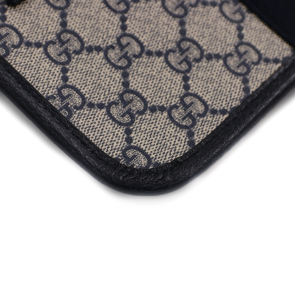 Gucci GG Supreme Waist Bag Navy Blue 674081