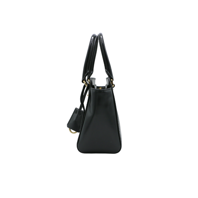 Prada Saffiano Lux Black Mini Handle Bag