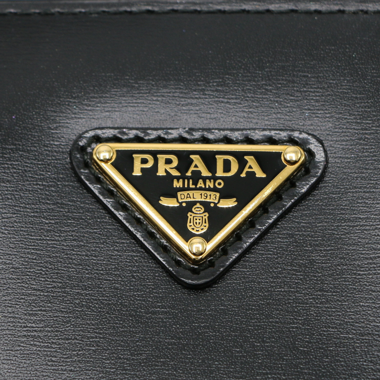 Prada Saffiano Lux Black Mini Handle Bag
