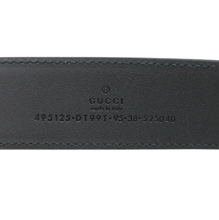 Gucci Leather Belt With Web 495125 95 38