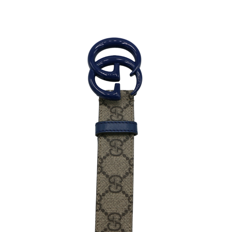 Gucci Blue GG Buckle Supreme Leather 80 32 414516