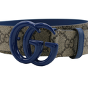 Gucci Blue GG Buckle Supreme Leather 80 32 414516