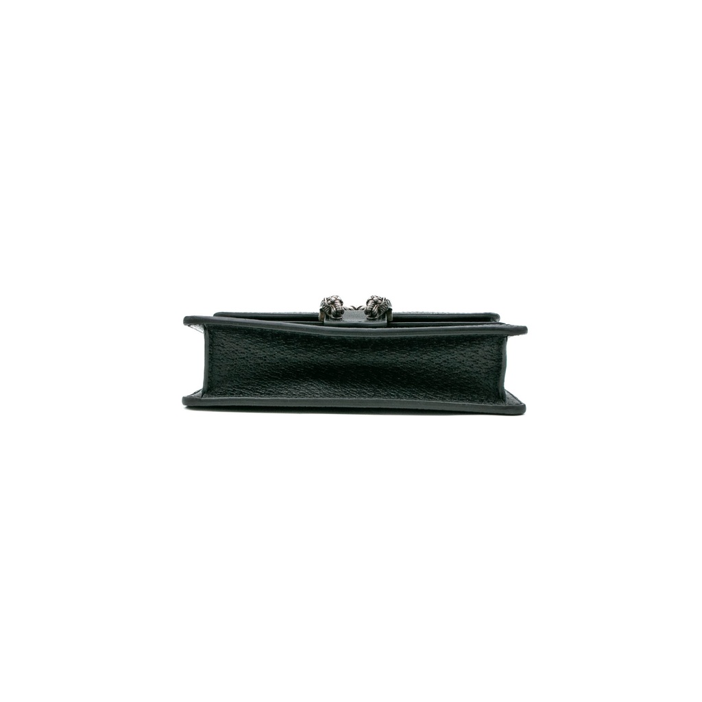 Gucci Jacquard Black Denim GG Monogram Super Mini Dionysus Shoulder Bag Black Ivory