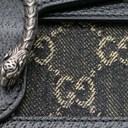 Gucci Jacquard Black Denim GG Monogram Super Mini Dionysus Shoulder Bag Black Ivory