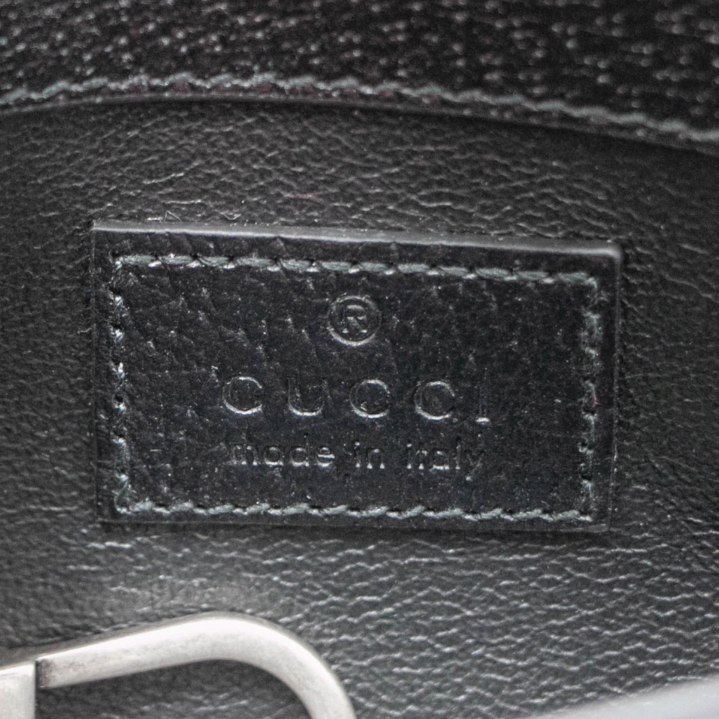 Gucci Jacquard Black Denim GG Monogram Super Mini Dionysus Shoulder Bag Black Ivory
