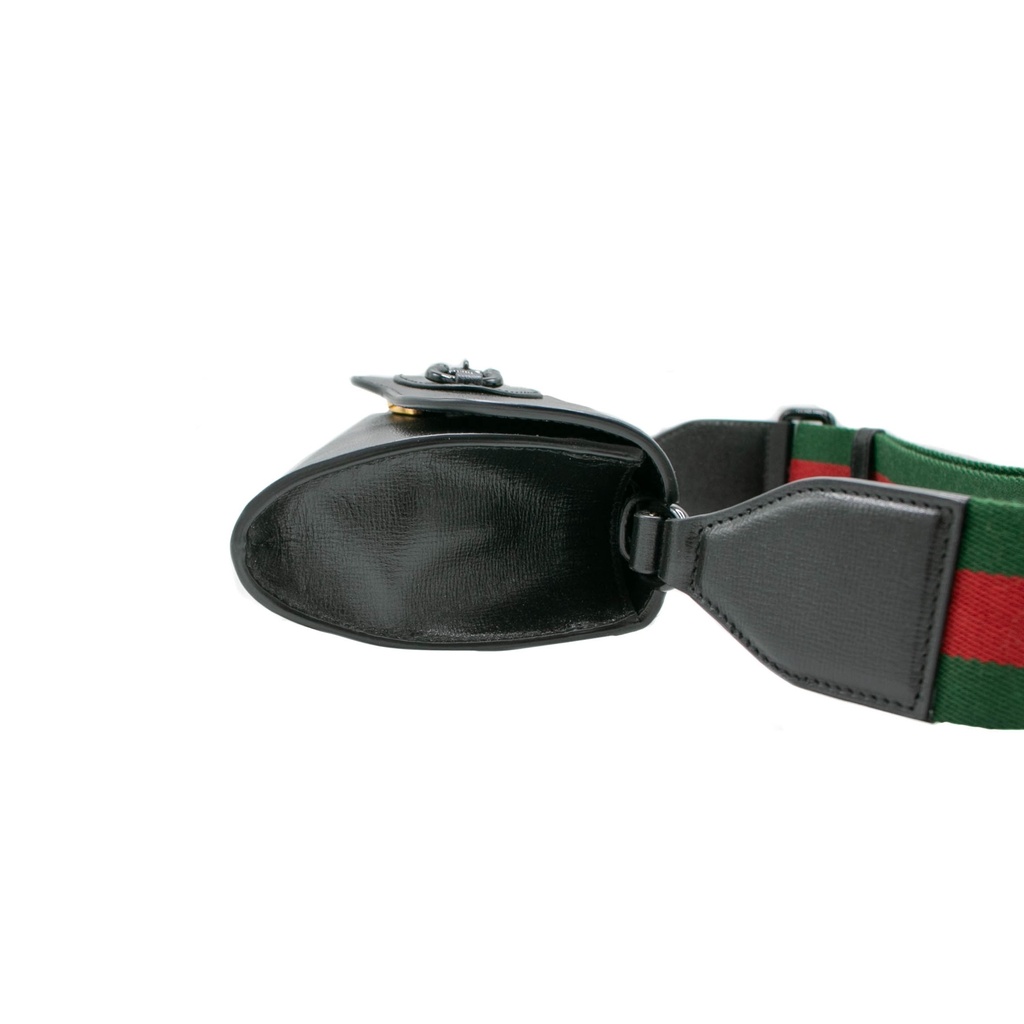 Gucci Horsebit 1955 Mini Leather Crossbody Bag Black 724713