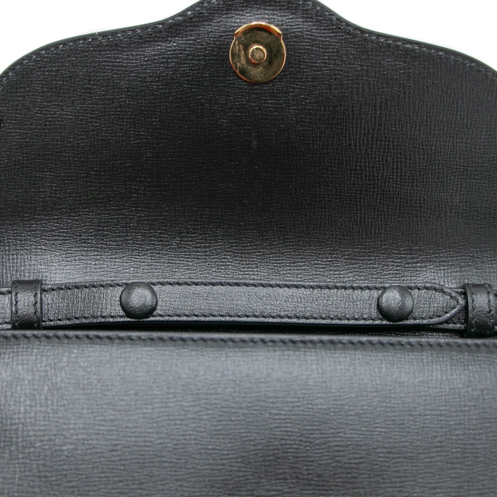 Gucci Horsebit 1955 Mini Leather Crossbody Bag Black 724713