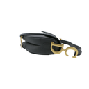 Christian Dior Grained Calfskin Saddle Bag Black