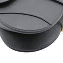 Christian Dior Grained Calfskin Saddle Bag Black