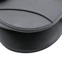Christian Dior Grained Calfskin Saddle Bag Black