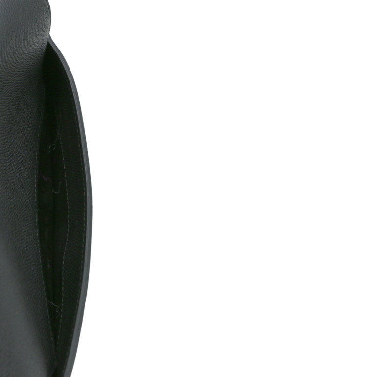 Christian Dior Grained Calfskin Saddle Bag Black